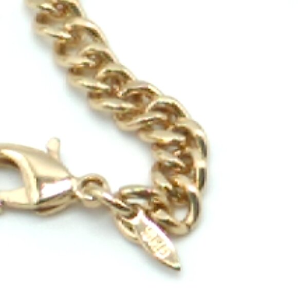 Vintage-Look SHB Blue Acrylic Beaded Necklace Gold-tone Chain NWOT - Picture 11 of 14